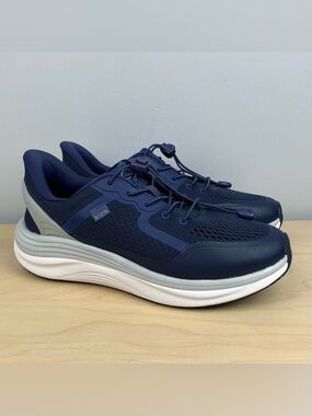 Kizik Men’s Size 10.5 Wide London Navy Blue & White Athletic Walking Shoes